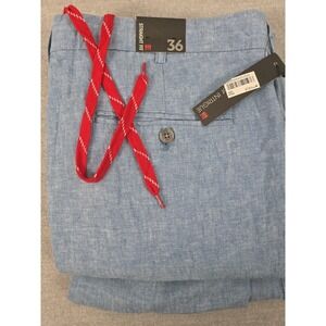 Sons of Intrigue Chambers 36x34 Linen Blend Pants Drawstring Blue Ocean NEW